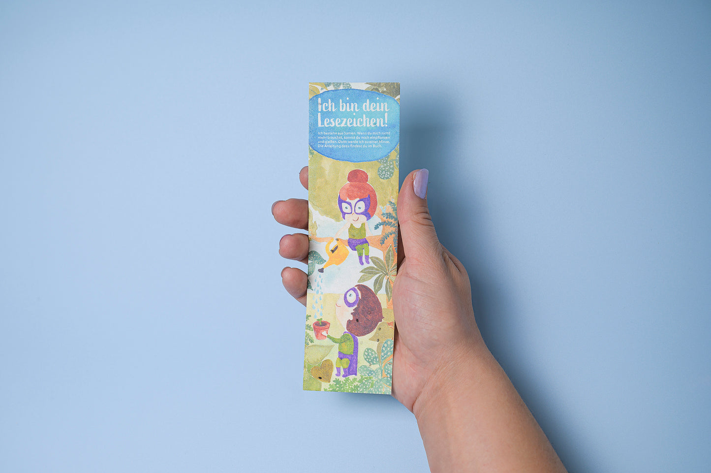 Lesezeichen aus Minzsamen